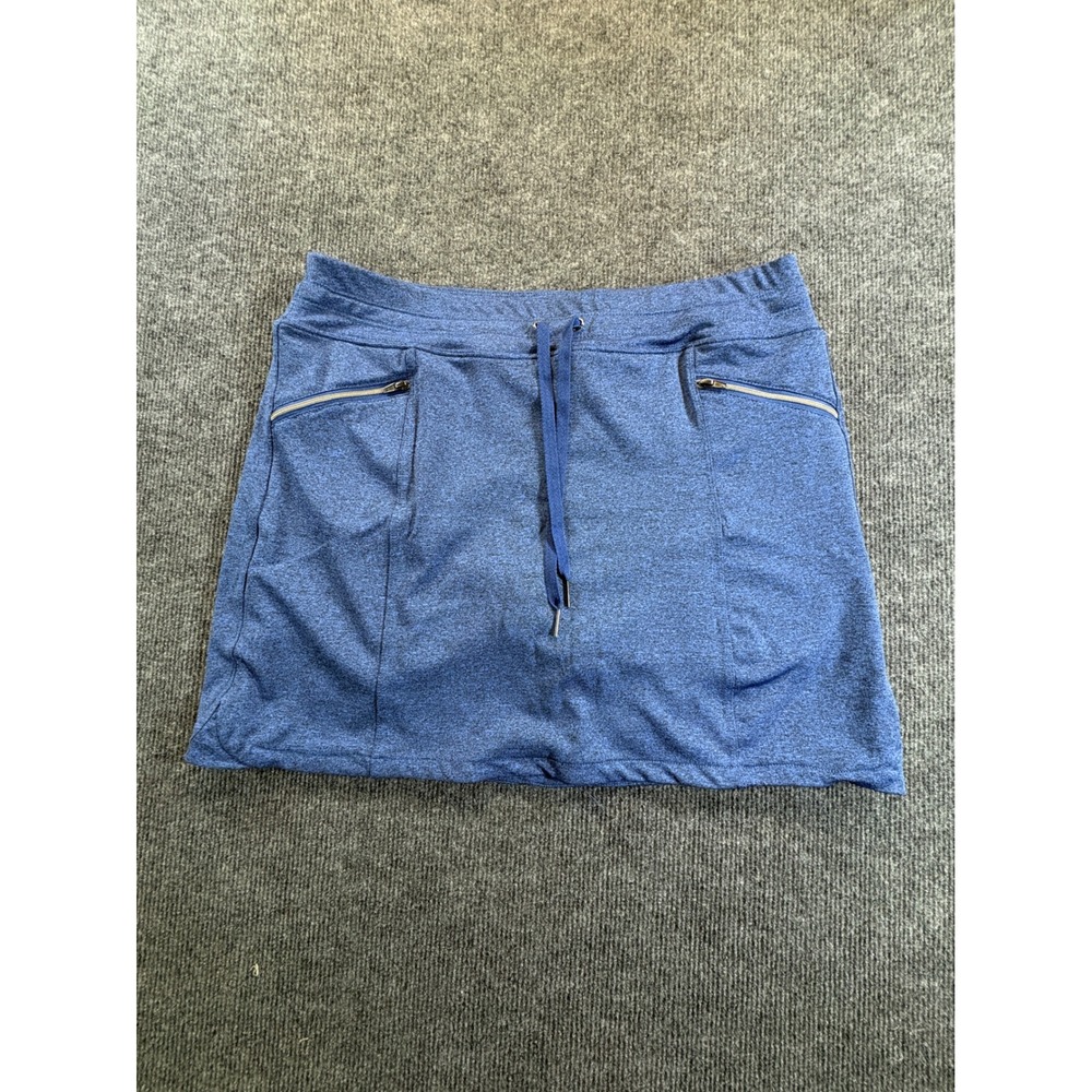 Tangerine Womens Navy Heather Active Skort Drawstring Pockets Large FW9910C891